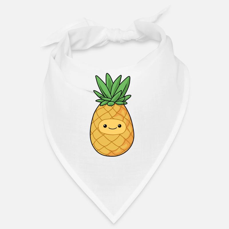 Comic Ananas Pineapple - Bandana - Weiß