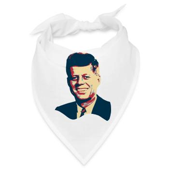 John F. KennedyPopArtTShirt - Bandana - Weiß - Vorne