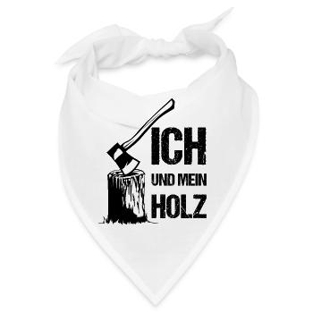 Ich und mein Holz - Bandana - Weiß - Vorne