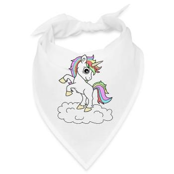 Einhorn Einhörner - Bandana - Weiß - Vorne