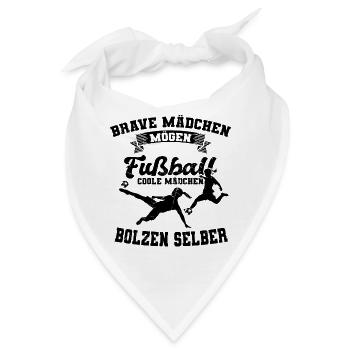 Frauenfußball Mädchen Fussball Geschenkidee - Bandana - Weiß - Vorne