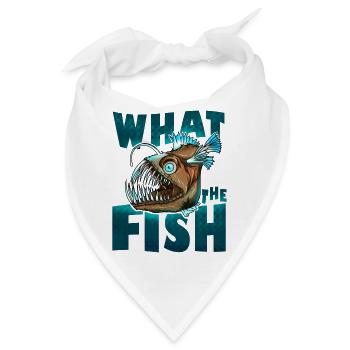 What the fish Fisch Meer Comic Fische Geschenk - Bandana - Weiß - Vorne