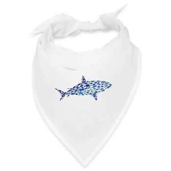 Hai Fische zusammen halten Schwarm Geschenk - Bandana - Weiß - Vorne
