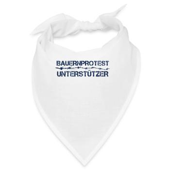 Demonstration Landwirt Protest Bauernprotest Bauer - Bandana - Weiß - Vorne