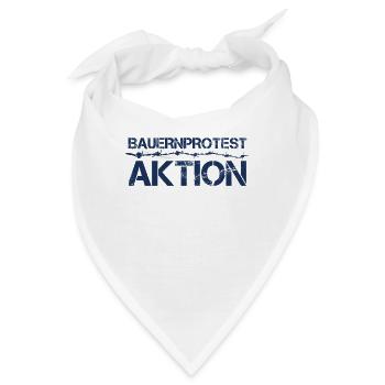 Bauernprotest Landwirt Demonstration Bauer Protest - Bandana - Weiß - Vorne