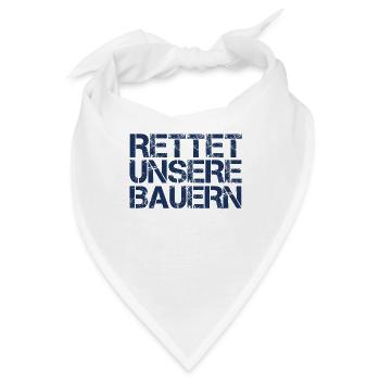 Protest Demonstration Landwirt Bauernprotest Bauer - Bandana - Weiß - Vorne