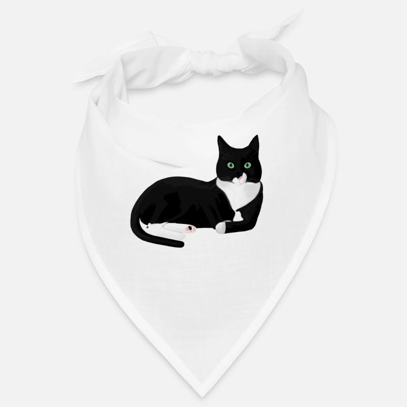 Chat noir et blanc Bandana