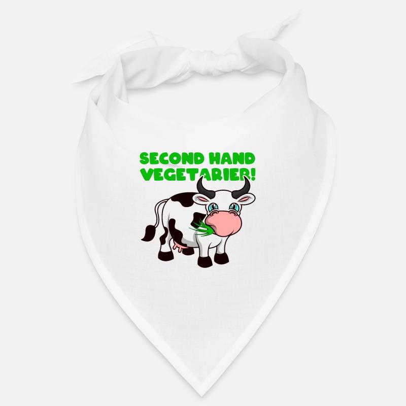 Ich bin Second Hand Vegetarier Shirt - Kuh Bandana