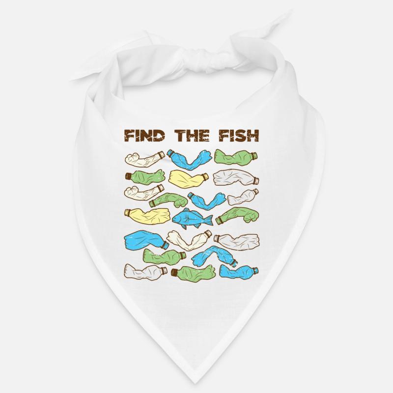 Find the Fish Plastic Fish Pollution Bandana