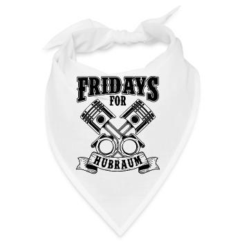 Fridays for Hubraum - Bandana - Weiß - Vorne