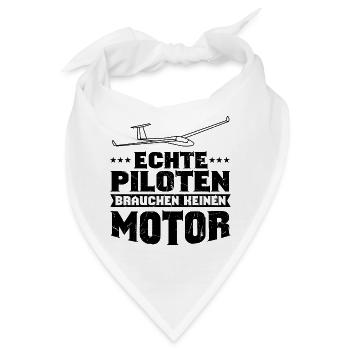 Segelflugzeug Spruch - Bandana - Weiß - Vorne