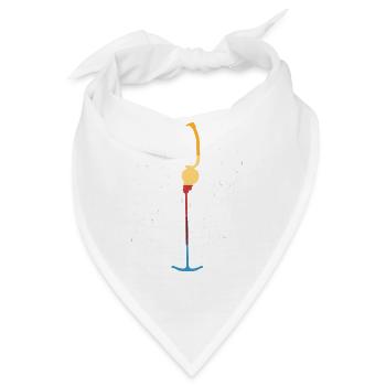 Retro Ankerlift Skifahrer Snowboarder Winterurlaub - Bandana - Weiß - Vorne