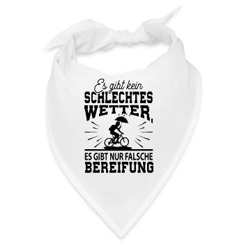 Fahrrad Fahren - Bandana - Weiß - Vorne