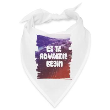 Let The Adventure Begin - Bandana - Weiß - Vorne