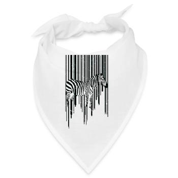 Animal Zebra Scancode Planet Hypnose 3D - Bandana - Weiß - Vorne