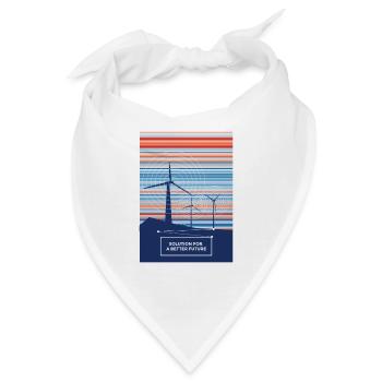 Windenergie Lösung für eine bessere Zukunft - Bandana - Weiß - Vorne