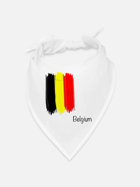 cool belgian flag belgium belgium gift - Bandana - white - Front