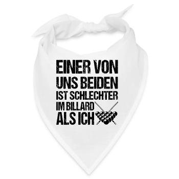Billard - Bandana - Weiß - Vorne