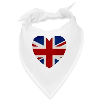 Herz UK Großbritannien - Bandana - Weiß - Vorne
