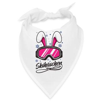 Skihäschen Skihaserl - Bandana - Weiß - Vorne
