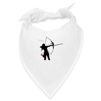Bogenschützin 3D Bogenschießen Frauen Bogensport - Bandana - Weiß - Vorne