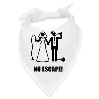 No Escape! (Wedding / Groom / Bachelor Stag Party) - Bandana - Weiß - Vorne