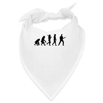 Musik Gitarre Evolution Geschenkidee - Bandana - Weiß - Vorne