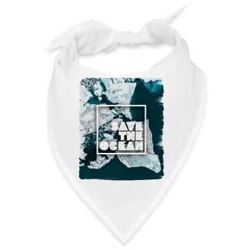 SAVE THE OCEAN - Bandana - Weiß - Vorne