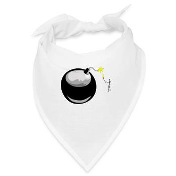 Cartoon Bomb lightened - Bandana - Weiß - Vorne