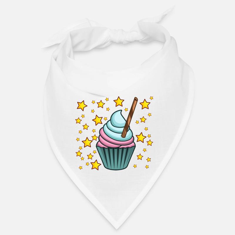 Backfee Hobbybäcker Bäckerin Backen Cupcake Muffin - Bandana - Weiß