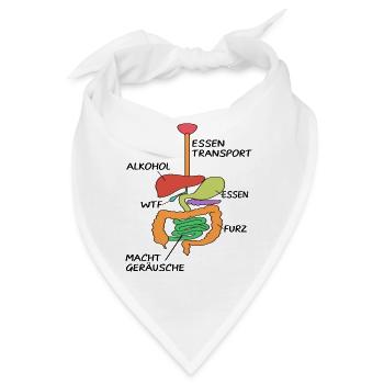 Anatomie Arzt Organe - Bandana - Weiß - Vorne