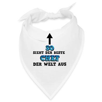 So sieht der beste Chef aus Geschäftsführer - Bandana - Weiß - Vorne