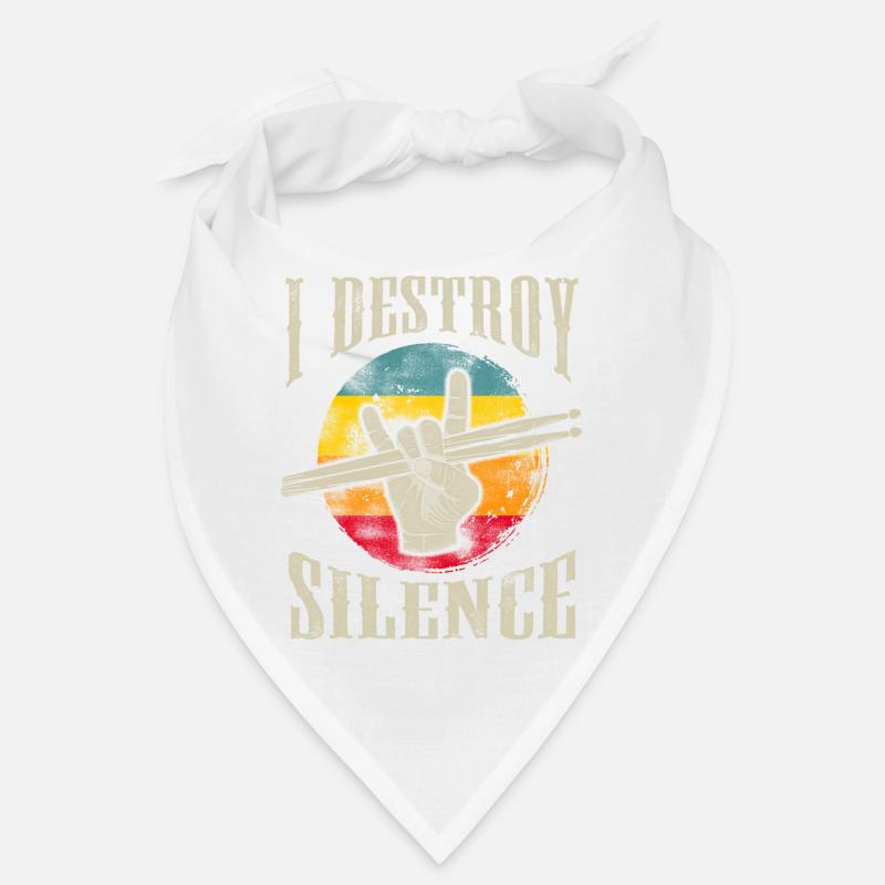 Destroy Silence Drum Sticks Drummer Drums Bandana