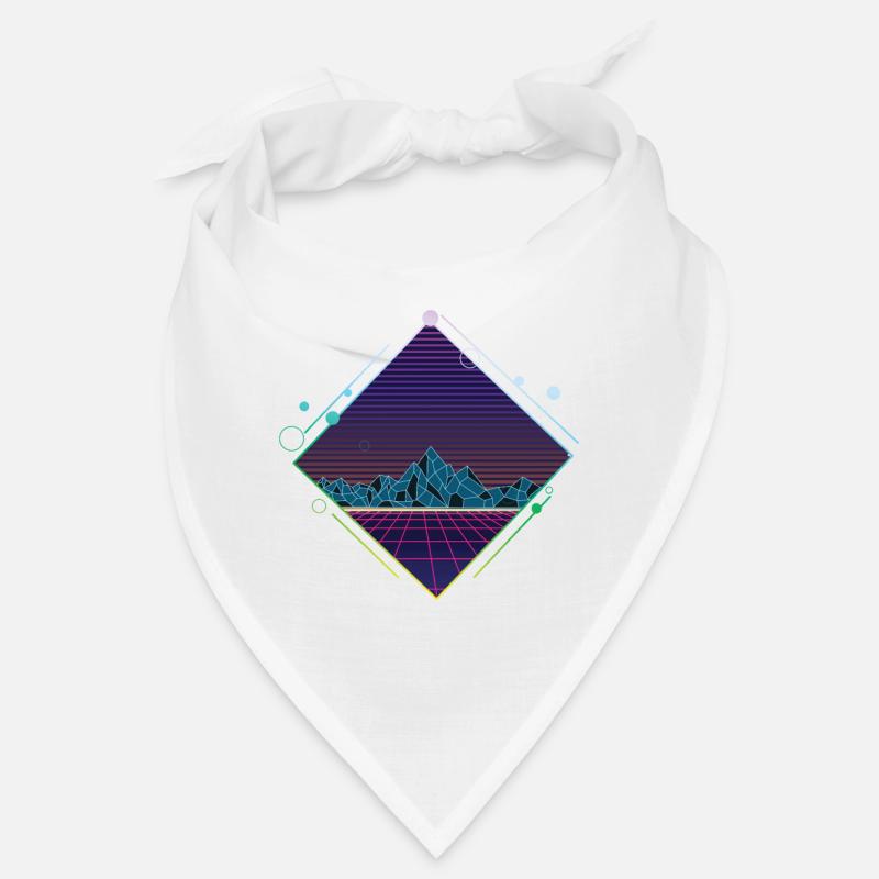 Cyber Berge - Bandana - Weiß