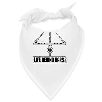 Life behind bars Kitesurfen Wasser Sport Geschenk - Bandana - Weiß - Vorne