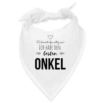 Bester Lieblingsonkel Geschenkidee - Bandana - Weiß - Vorne