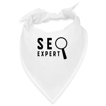 SEO Experte - Bandana - Weiß - Vorne