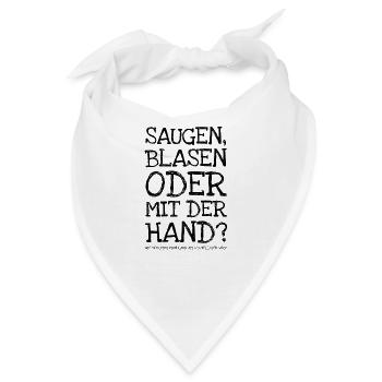 Saugen, Blasen oder doch mit der Hand? - Bandana - Weiß - Vorne