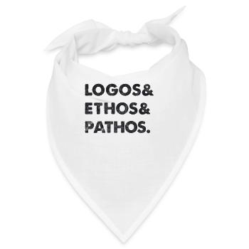 Vintage Philosophie Logos Ethos Pathos Nietzsche - Bandana - Weiß - Vorne