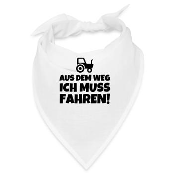 Aus Dem Weg Ich Muss Fahren! - Bandana - Weiß - Vorne