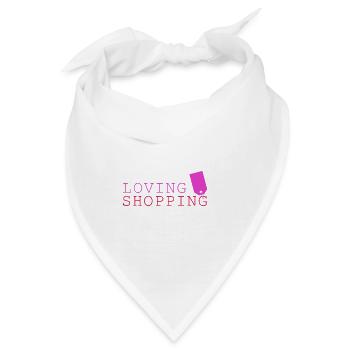Shopping loving - Einkaufen liebe - Bandana - Weiß - Vorne
