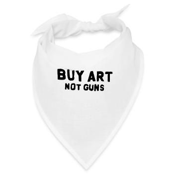 Statement Krieg Waffen Kunst - Bandana - Weiß - Vorne