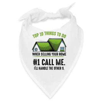 Top 10 Dinge Zu Tun – Grüne Dächer - Bandana - Weiß - Vorne