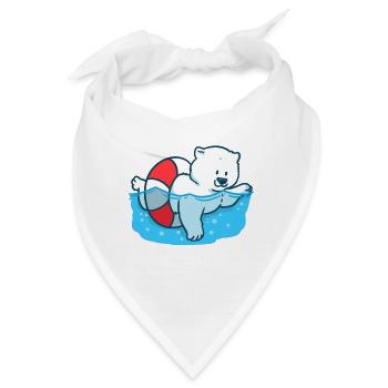 Eisbär Klimawandel Klima Global Arktis Nordpol - Bandana - Weiß - Vorne