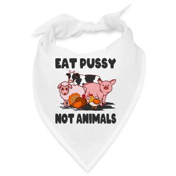 Veganer Tierschützer - Bandana - Weiß - Vorne