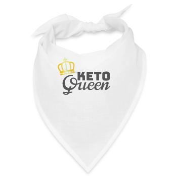 Low Carb Diät Geschenk Keto Queen Womens Keto Geschenk - Bandana - Weiß - Vorne
