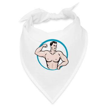 Bodybuilder - Bandana - Weiß - Vorne