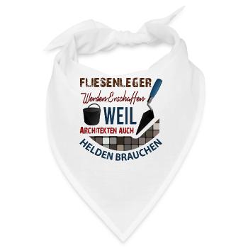 Fliesenleger - Bandana - Weiß - Vorne