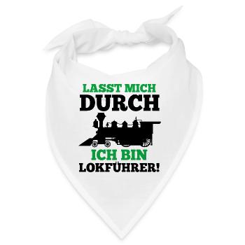 Lokführer shirt • Zug • Lokführer Geschenk - Bandana - Weiß - Vorne