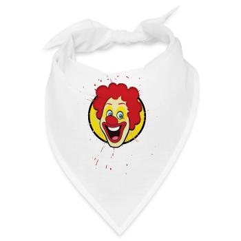Clown Karneval - Bandana - Weiß - Vorne